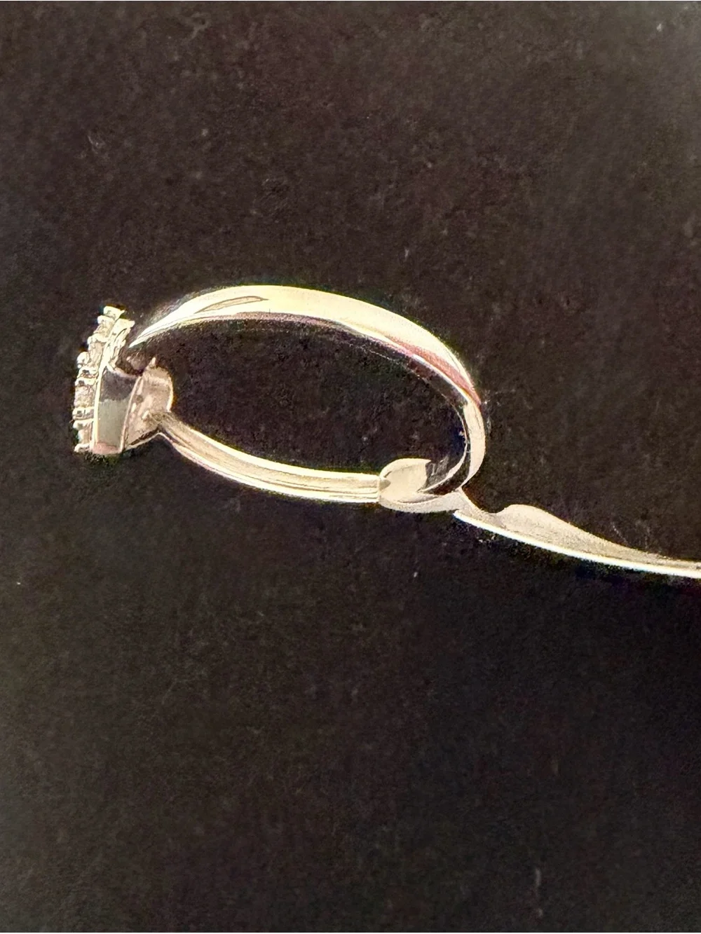 Heart Cluster Lab Grown Diamond Ring 925 Sterling Silver 0.33 CTS Size 7